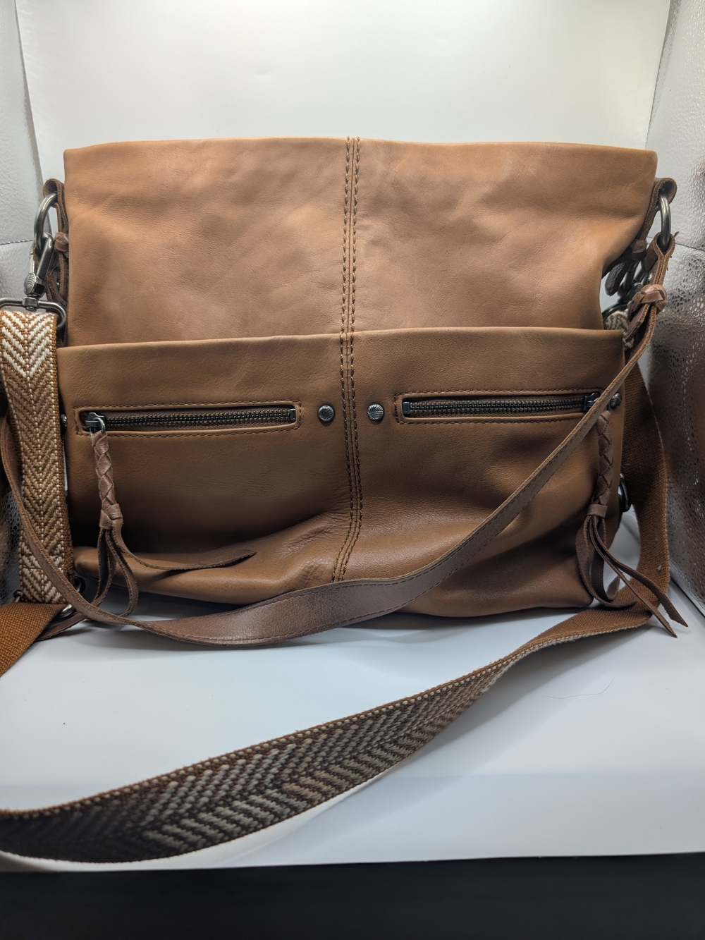 Sak Leather Crossbody Shoulder Bag - Brown
